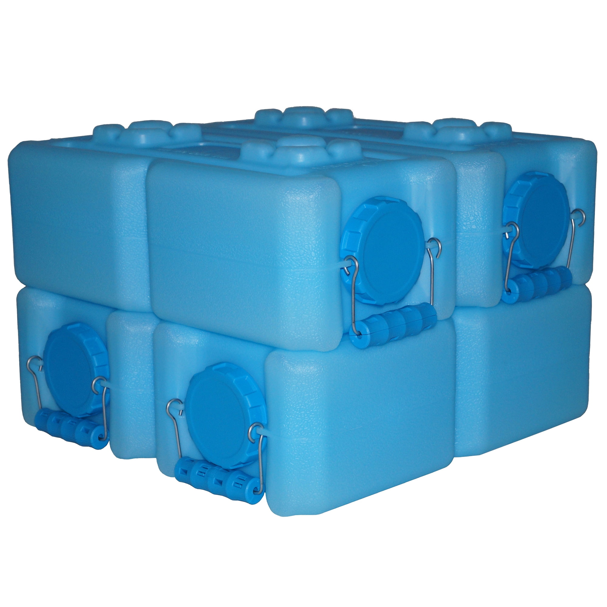 WaterBrick Stackable 3.5 Gallon Blue Water & Food Storage Container - 4 Pack