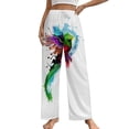 thumbnail image 1 of WaterColor Quetzal from Guatemala Women's Pajamas Pajama Pants Women's Sleepwear Lounge Sleep Bottoms Stretch with Pockets, 1 of 7