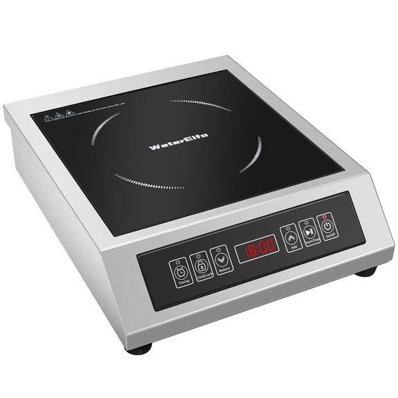 WaterElfo Professional Portable Induction Cooktop,1800 Watts 120V Commercial Range Countertop Burner, 1800 Watts Induction Burner with Sensor Touch and LCD Screen Low noise, timed Y101