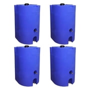 WaterPrepared 160 gal Stackable Design Utility Water Tank with Cap 4 Pack
