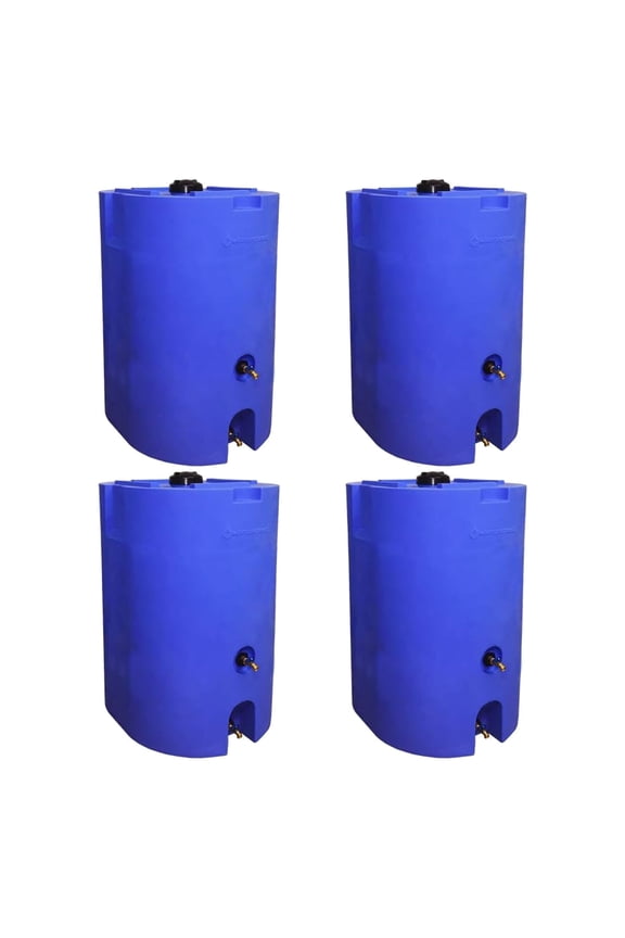 160 gal Stackable Design Utility Water Tank with Cap (4 Pack)