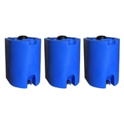 WaterPrepared 55 Gal Stackable Design Utility Water Tank, Blue 3 Pack
