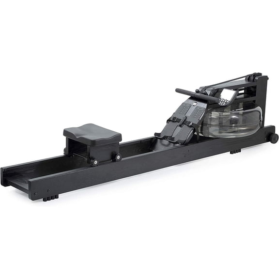 WaterRower Club All Black Rowing Machine in Ash Wood with S4 Monitor