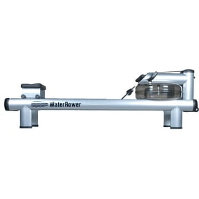 WaterRower M1 HiRise Water Rowing Machine, Silver, 700 lb