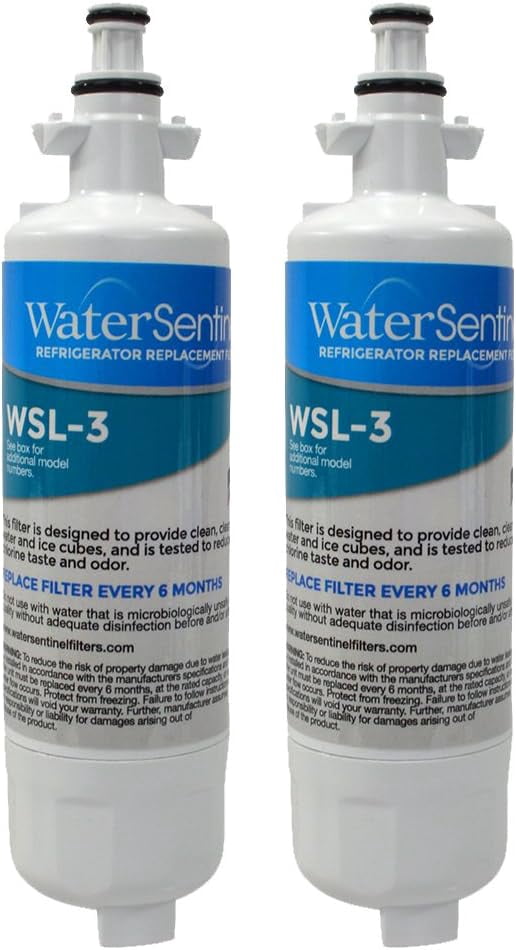 WaterSentinel WSL-3 Refrigerator Replacement Filter: Fits LG LT700P Filters (2 Pack)