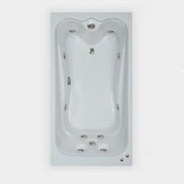 WaterTech Acrylic 60 in. x 32 in. Elite Series Drop-In Whirlpool Tub - White