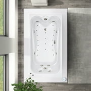 WaterTech Acrylic 60 in. x 32 in. Elite Series Drop-In Whirlpool and Air Bath Combination Tub - Bone