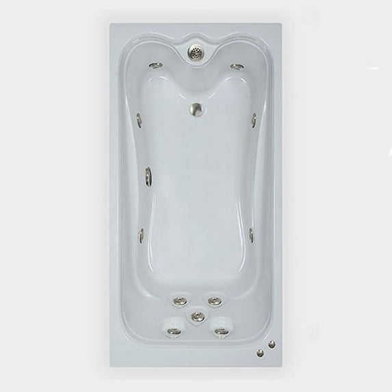 WaterTech Acrylic 60 in. x 36 in. Elite Series Drop-In Whirlpool Tub - Bone