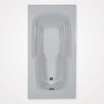 WaterTech Acrylic 60 in. x 36 in. Reversible Drain Drop-In Soaking Tub - White