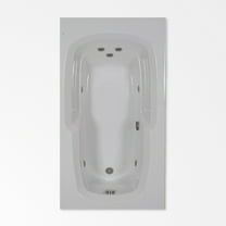 WaterTech Acrylic 60 in. x 36 in. Reversible Drain Drop-In Whirlpool Tub - White