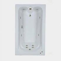 WaterTech Acrylic 60 in. x 42 in. Elite Series Drop-In Whirlpool Tub - White