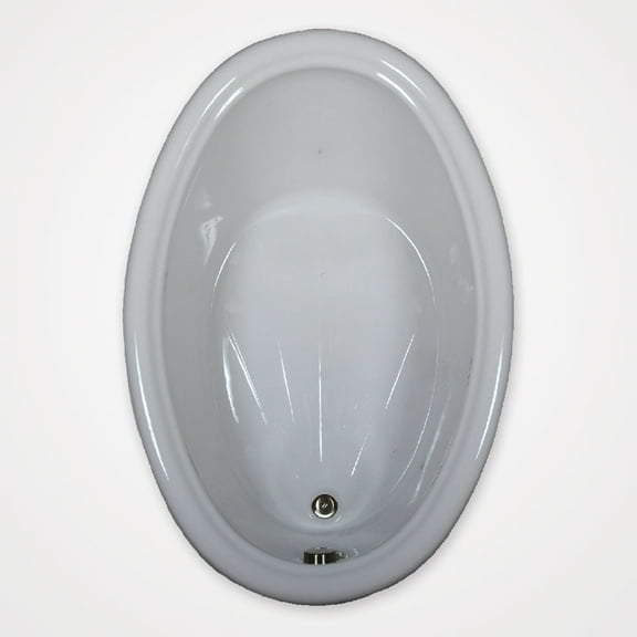 WaterTech Acrylic 60 in. x 42 in. Reversible Drain Drop-In Soaking Tub - White