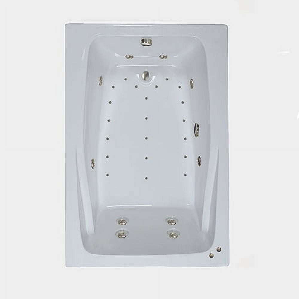 White Acrylic 60'' x 48'' Drop-In Whirlpool Bathtub with Jets