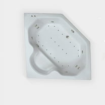 WaterTech Acrylic 60 in. x 60 in. Drop-In Whirlpool and Air Bath Combination Tub - White