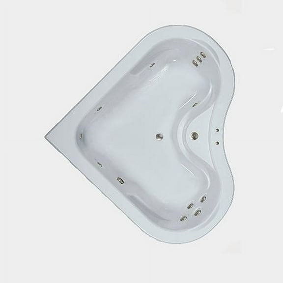 WaterTech Acrylic 64 in. x 64 in. Elite Series Drop-In Whirlpool Tub - Biscuit