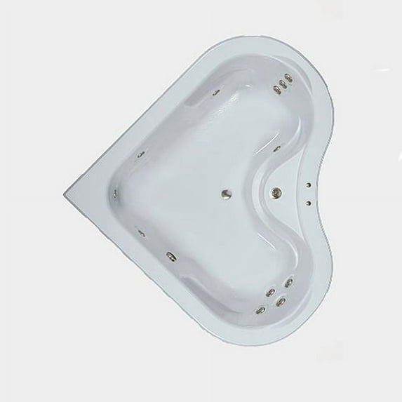 WaterTech Acrylic 64 in. x 64 in. Elite Series Drop-In Whirlpool Tub - Biscuit