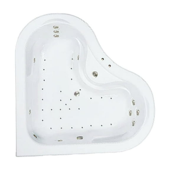 WaterTech Acrylic 64 in. x 64 in. Elite Series Drop-In Whirlpool and Air Bath Combination Tub - Bone