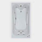 WaterTech Acrylic 66 in. x 36 in. Elite Series Drop-In Whirlpool Tub - White