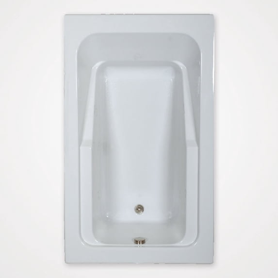 WaterTech Acrylic 66 in. x 42 in. Reversible Drain Drop-In Soaking Tub - White