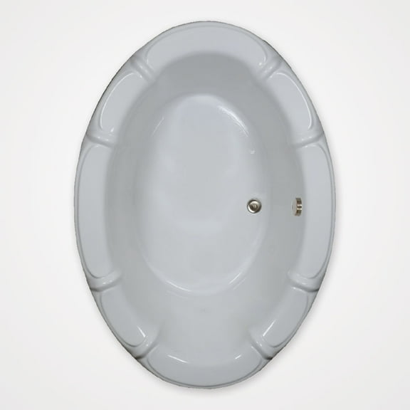 WaterTech Acrylic 68 in. x 48 in. Center Drain Drop-In Soaking Tub - White