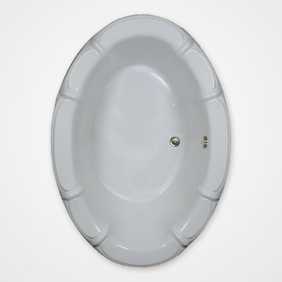 WaterTech Acrylic 68 in. x 48 in. Center Drain Drop-In Soaking Tub - White