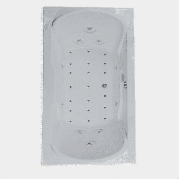 WaterTech Acrylic 72 in. x 36 in. CW Drop-In Whirlpool and Air Bath Combination Tub - Bone