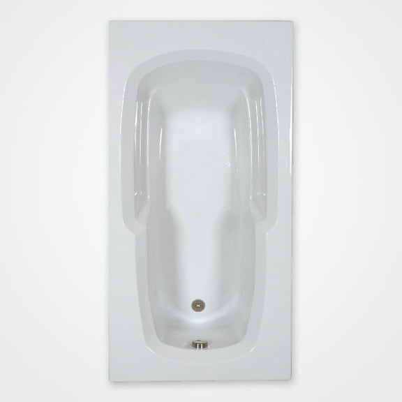 WaterTech Acrylic 72 in. x 36 in. Reversible Drain Drop-In Soaking Tub - White
