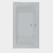 WaterTech Acrylic 72 in. x 38 in. Center Drain Drop-In Soaking Tub - Biscuit