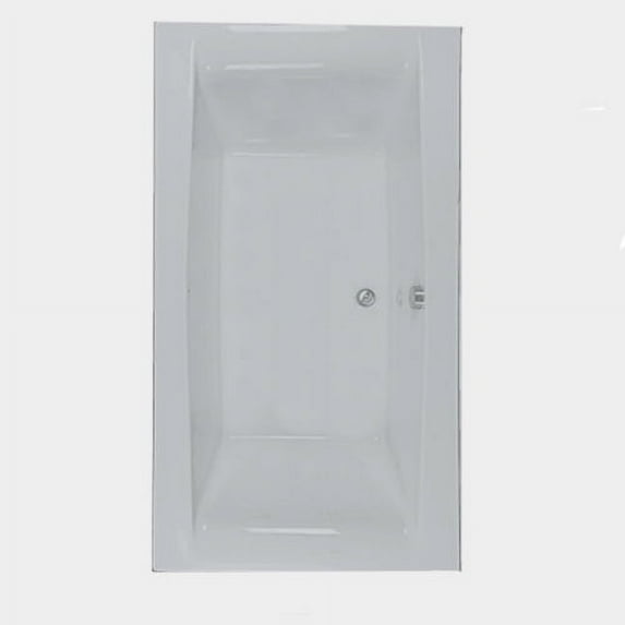 WaterTech Acrylic 72 in. x 38 in. Center Drain Drop-In Soaking Tub - Bone