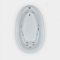 WaterTech Acrylic 72 in. x 44 in. Elite Series Drop-In Whirlpool Tub - White