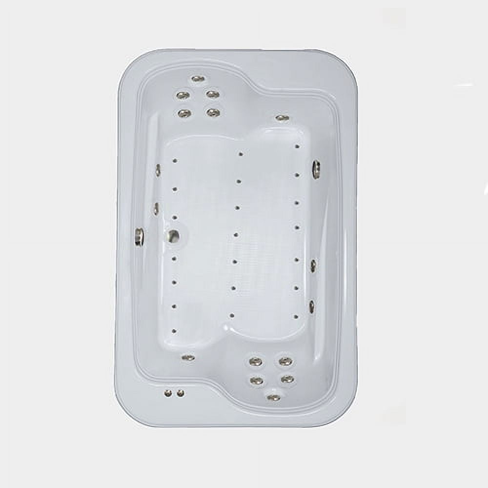WaterTech Acrylic 72 in. x 45 in. Drop-In Whirlpool and Air Bath Combination Tub - White