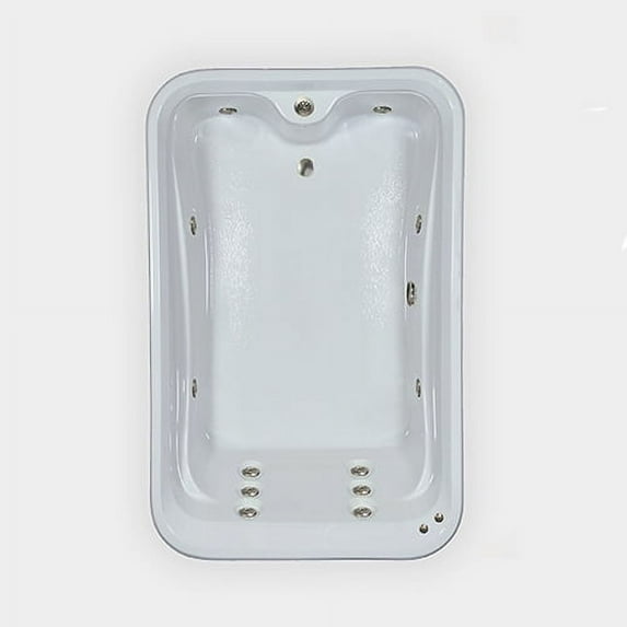 WaterTech Acrylic 72 in. x 48 in. Elite Series Drop-In Whirlpool Tub - Bone