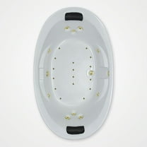 WaterTech Acrylic 73 in. x 44 in. Drop-In Whirlpool and Air Bath Combination Tub - White