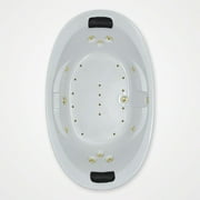WaterTech Acrylic 73 in. x 44 in. Drop-In Whirlpool and Air Bath Combination Tub - White