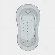 WaterTech Acrylic 74 in. x 41 in. Drop-In Whirlpool and Air Bath Combination Tub - White