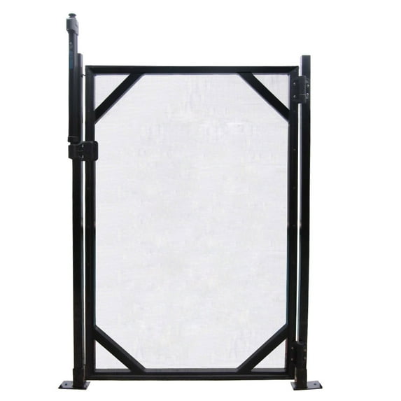 WaterWarden 5' x 30" Pool Safety Gate, Self-Closing, UL Certified to ASTM F2286 Safety Standard, Black