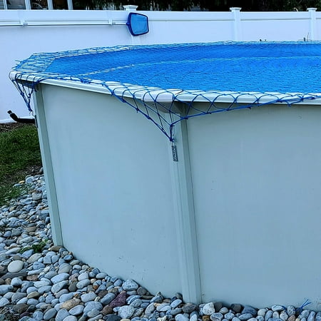 WaterWarden Net, 24’ Round, Blue – DIY System for Aboveground Pools, For Kid Safety, Made of Durable UV Protected Polyethylene Material, Water, WWN24, 24'