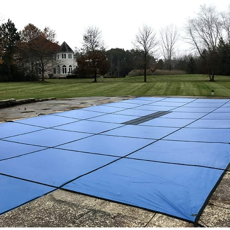 WaterWarden Solid Pool Safety Cover Fits 18’ x 36’ Rectangle Pool, Center End Step, 20-Year Warranty