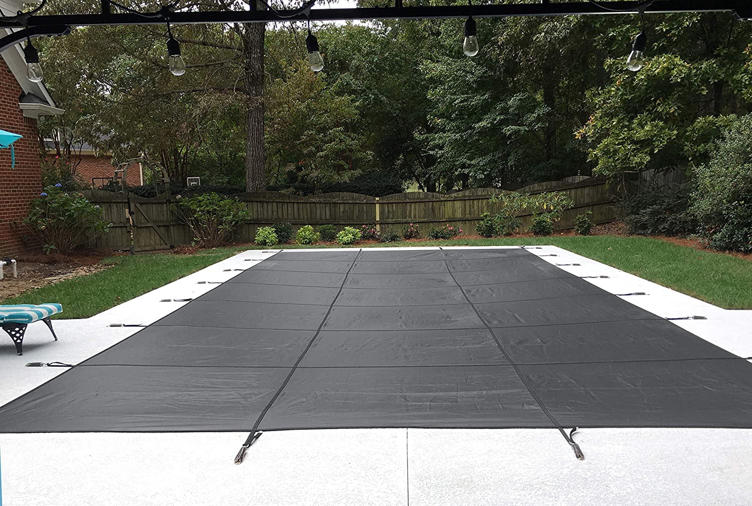 WaterWarden in-Ground Pool Safety Cover Fits 16’ x 32’ Rectangle Pool, UL Classified to ASTM F1346