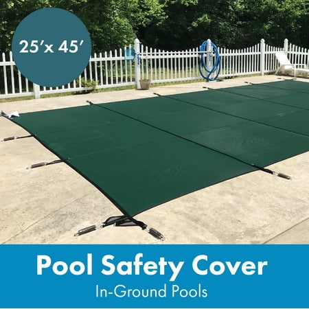 WaterWarden in-Ground Pool Safety Cover Fits 25’ x 45’ Rectangle Pool, UL Classified to ASTM F1346