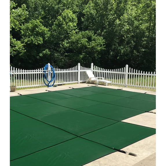 WaterWarden in-Ground Pool Safety Cover Rectangle, Fits 16' x 36'+4' x 8', 1 Foot Offset Left, UL Classified to ASTM F1346