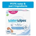 thumbnail image 1 of WaterWipes Sensitive Newborn & Baby Wipes, 3-In-1 Cleans, Cares, Protects, 99.9% Water, Unscented & Hypoallergenic, 4 Packs (240 Wipes), 1 of 11