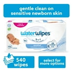 WaterWipes Sensitive+ Newborn & Baby Wipes, 3-In-1 Cleans, Cares, Protects, 99.9% Water, Unscented & Hypoallergenic, 240 Count (4 Packs)