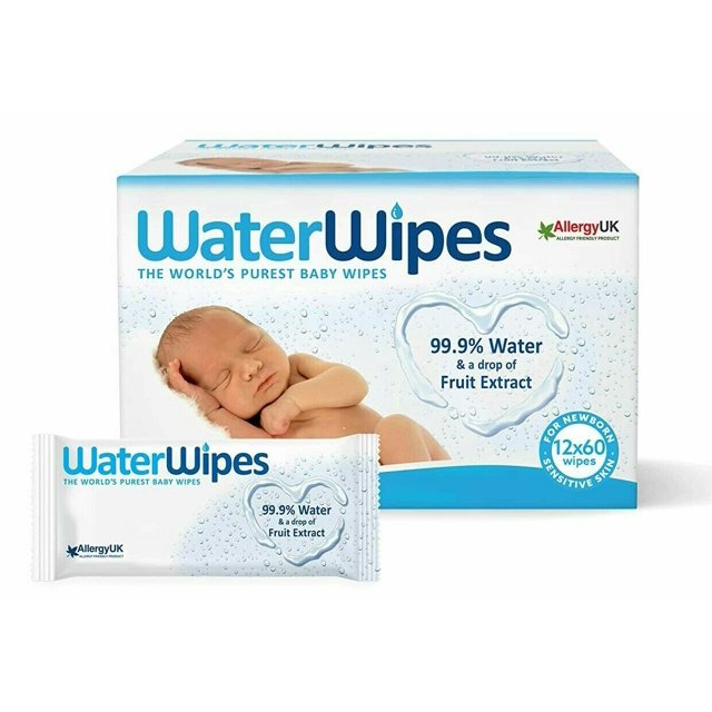 WaterWipes Super Value Box Pack of 12, Total 720 Wipes
