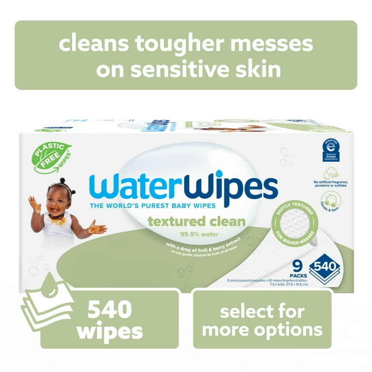 WaterWipes Textured Clean 99.9% Water Based Toddler & Baby WaterWipes Textured Clean 99.9% Water Based Toddler & Baby