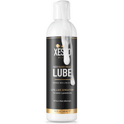 Waterbased Creamy White Lube, Unscented Long-Lasting Gel Glide for Sensitive Skin, Women & Men & Couples, Massage, Slippery, Made in US