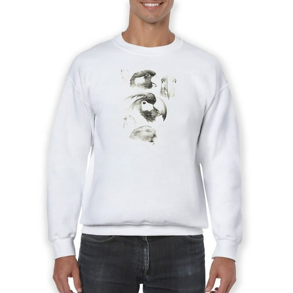 Waterbird Sketchbook Ii Sweatshirt Men -Vision Studio Designs, Male 5X-Large