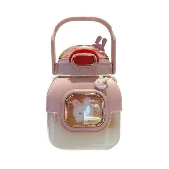 Waterbottle,Water Bottle With Straw Lid,Water Bottles for Girls,Plastic Water Bottles,Kawaii Water Bottle,Pink Hydroflasks,Cute Water Bottle - Suitable for Shopping, Dating, Traveling, Camping