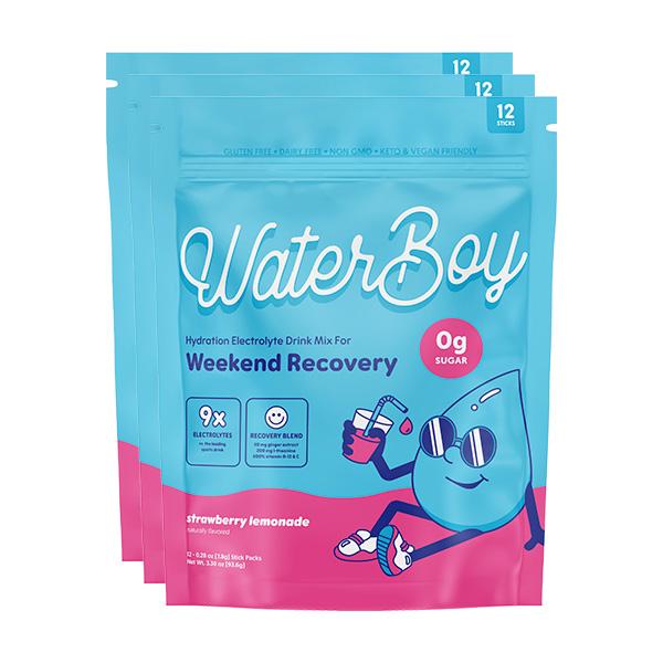 Waterboy Strawberry Lemonade Hydration Weekend Recovery