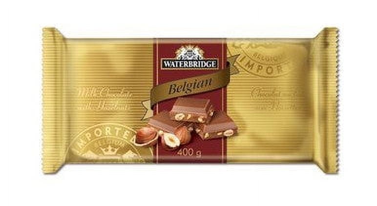 Waterbridge Belgium MILK CHOCOLATE WITH HAZELNUTS 400 g 14.1 oz